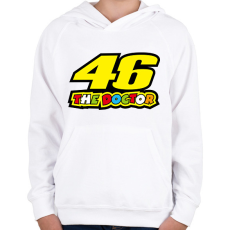 PRINTFASHION The Doctor 46 - Gyerek kapucnis pulóver - Fehér