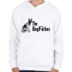 PRINTFASHION the dogfather - Gyerek kapucnis pulóver - Fehér