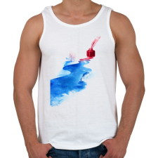 PRINTFASHION The drama of casuality - Férfi atléta - Fehér atléta, trikó