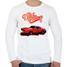 PRINTFASHION The Dukes of Hazzard - Férfi hosszú ujjú póló - Fehér