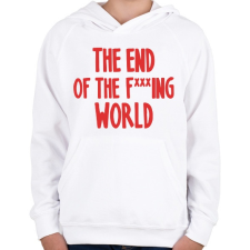 PRINTFASHION The end of the f.. - Gyerek kapucnis pulóver - Fehér gyerek pulóver, kardigán