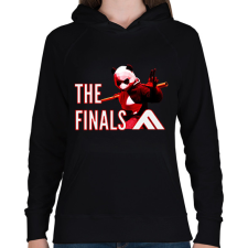 PRINTFASHION THE FINALS - Női kapucnis pulóver - Fekete női pulóver, kardigán