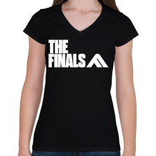 PRINTFASHION The Finals - Női V-nyakú póló - Fekete női póló