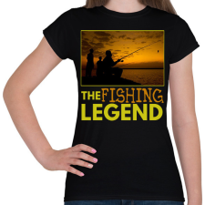 PRINTFASHION the fishing legend - Női póló - Fekete női póló