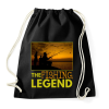 PRINTFASHION the fishing legend - Sportzsák, Tornazsák - Fekete