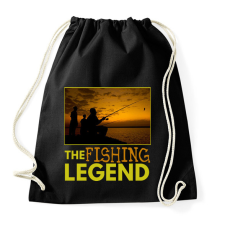 PRINTFASHION the fishing legend - Sportzsák, Tornazsák - Fekete tornazsák