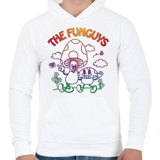 PRINTFASHION The funguys - Férfi kapucnis pulóver - Fehér férfi pulóver, kardigán