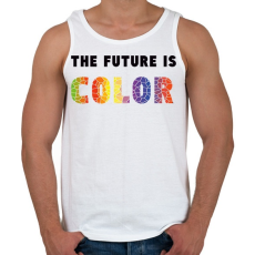 PRINTFASHION THE FUTURE IS COLOR - Férfi atléta - Fehér