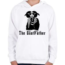 PRINTFASHION the goatfather - Gyerek kapucnis pulóver - Fehér gyerek pulóver, kardigán