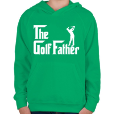 PRINTFASHION The golf fater - Gyerek kapucnis pulóver - Zöld