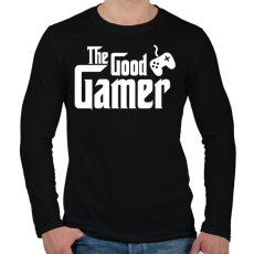 PRINTFASHION The Good Gamer - Férfi hosszú ujjú póló - Fekete