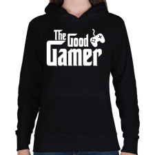 PRINTFASHION The Good Gamer - Női kapucnis pulóver - Fekete női pulóver, kardigán