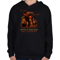 PRINTFASHION the good,the bad,the ugly 2 - Gyerek kapucnis pulóver - Fekete