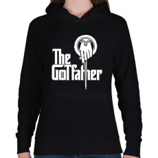 PRINTFASHION The GOTfather - Női kapucnis pulóver - Fekete