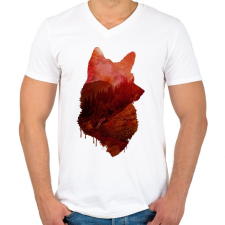 PRINTFASHION The great escape - Férfi V-nyakú póló - Fehér férfi póló