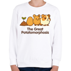 PRINTFASHION The Great Potatomorphosis - Gyerek pulóver - Fehér