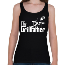 PRINTFASHION The grillfather - white - Női atléta - Fekete női trikó