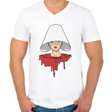 PRINTFASHION The Handmaid's Tale - Férfi V-nyakú póló - Fehér férfi póló