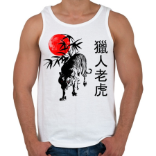 PRINTFASHION the hunting tiger - Férfi atléta - Fehér atléta, trikó