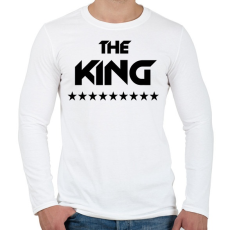 PRINTFASHION The King - Férfi hosszú ujjú póló - Fehér