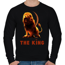 PRINTFASHION THE KING - Férfi pulóver - Fekete férfi pulóver, kardigán