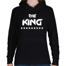 PRINTFASHION The King - Női kapucnis pulóver - Fekete