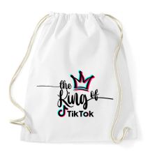 PRINTFASHION The King Of TikTok - Sportzsák, Tornazsák - Fehér tornazsák