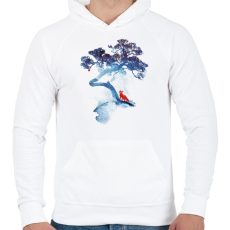 PRINTFASHION The last apple tree - Férfi kapucnis pulóver - Fehér
