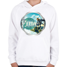 PRINTFASHION The Legend of Zelda: Tears of the Kingdom - Gyerek kapucnis pulóver - Fehér gyerek pulóver, kardigán
