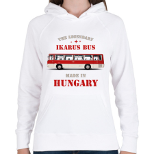PRINTFASHION The legendary Ikarus bus - Női kapucnis pulóver - Fehér női pulóver, kardigán