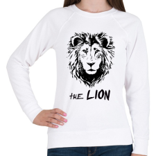 PRINTFASHION the lion - Női pulóver - Fehér női pulóver, kardigán