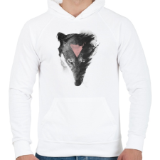 PRINTFASHION The missing part - Férfi kapucnis pulóver - Fehér férfi pulóver, kardigán