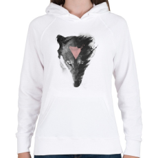 PRINTFASHION The missing part - Női kapucnis pulóver - Fehér