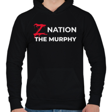 PRINTFASHION THE MURPHY - Férfi kapucnis pulóver - Fekete férfi pulóver, kardigán