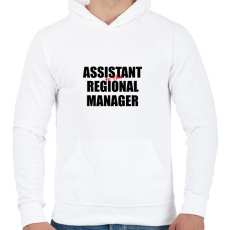 PRINTFASHION The Office - Assistant to the regional manager - Férfi kapucnis pulóver - Fehér