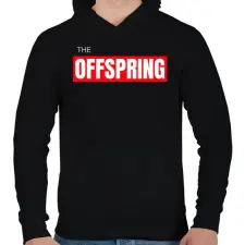 PRINTFASHION THE OFFSPRING 3 - Férfi kapucnis pulóver - Fekete férfi pulóver, kardigán