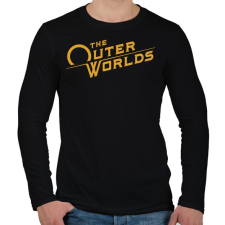 PRINTFASHION The Outer Worlds - Férfi hosszú ujjú póló - Fekete férfi póló