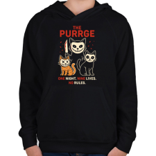 PRINTFASHION The Purrge - Gyerek kapucnis pulóver - Fekete gyerek pulóver, kardigán