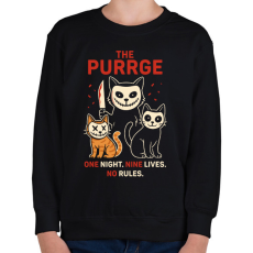 PRINTFASHION The Purrge - Gyerek pulóver - Fekete