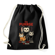 PRINTFASHION The Purrge - Sportzsák, Tornazsák - Fekete tornazsák