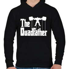 PRINTFASHION The quadfather - Férfi kapucnis pulóver - Fekete férfi pulóver, kardigán