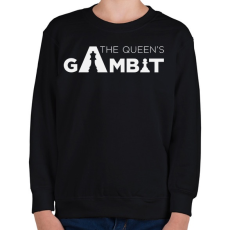 PRINTFASHION The Queen's Gambit logo - Gyerek pulóver - Fekete