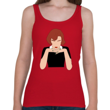 PRINTFASHION The Queen's Gambit - Női atléta - Cseresznyepiros női trikó