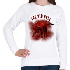 PRINTFASHION The red bull - Női pulóver - Fehér