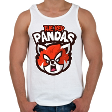 PRINTFASHION The Red Pandas - Férfi atléta - Fehér atléta, trikó