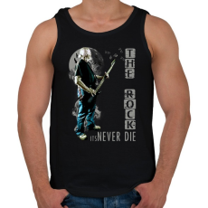 PRINTFASHION THE ROCK ITS NEVER DIE - Férfi atléta - Fekete