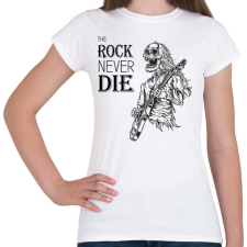 PRINTFASHION The rock never die - Női póló - Fehér női póló