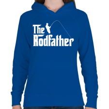 PRINTFASHION The Rodfather Fehér - Női kapucnis pulóver - Királykék női pulóver, kardigán