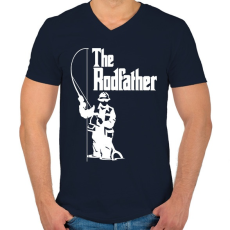 PRINTFASHION The Rodfather - Férfi V-nyakú póló - Sötétkék