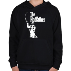 PRINTFASHION The Rodfather - Gyerek kapucnis pulóver - Fekete